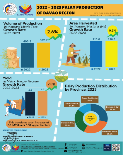 2022 - 2023 PALAY PRODUCTION OF DAVAO REGION