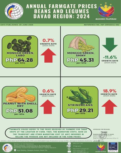 2024 Davao Region Annual Average Farmgate Prices Beans and Legumes